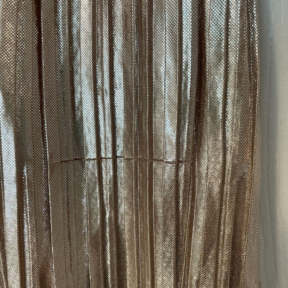 Highline Collective Gold Pleated Skirt - Picture 3 of 4